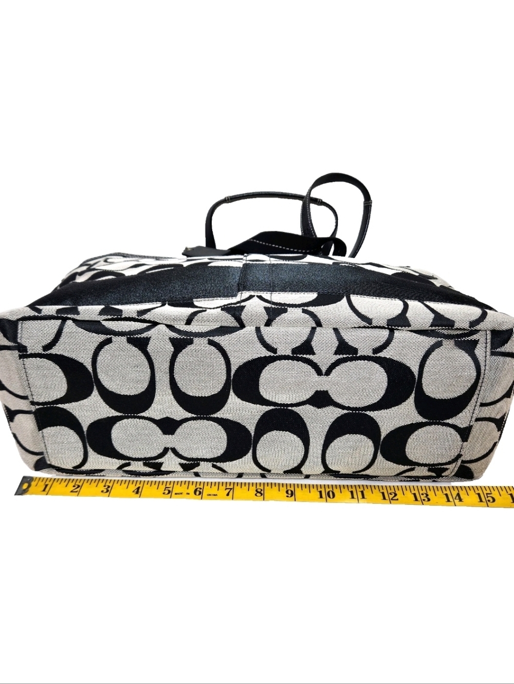 COACH Signature C Jacquard Tote Black Gray Baby Diaper Bag B1076-F13802 - Picture 15 of 16